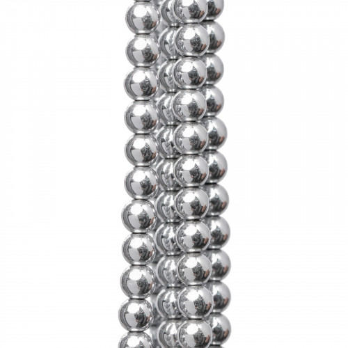 Hematite Round Smooth 03mm Silver