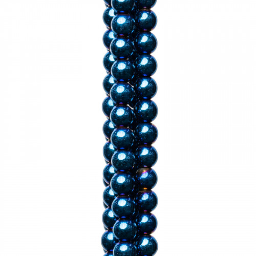 Hematite Round Smooth 03mm Blue