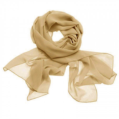 Silk Feeling Scarf 90x180cm 1pc Gold