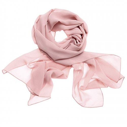 Silk Feeling Scarf 90x180cm 1pc Antique Pink