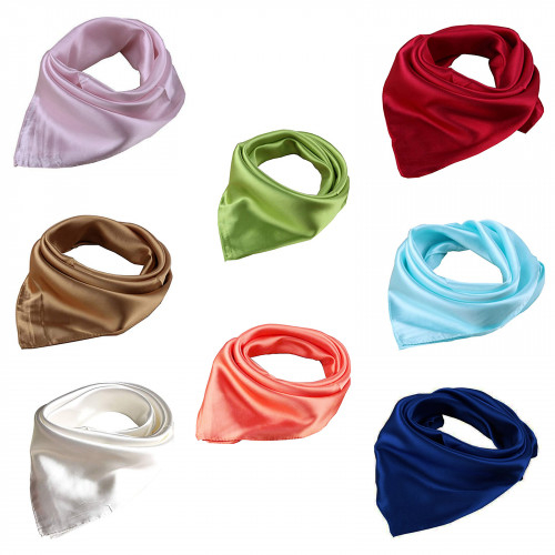 Scarf 90x90cm Single Color 10pcs Mix