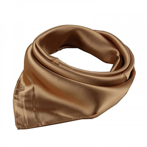 Scarf 90x90cm Single Color 1pc Brown