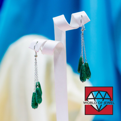 925 Silver Earrings With African Aventurine