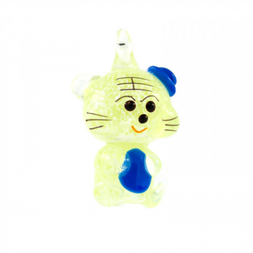 Blown Glass Pendants Fantasy 4pcs Panda 18x32mm