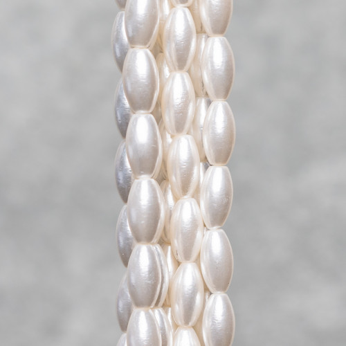 White Mallorca Pearls Rice 05x10mm