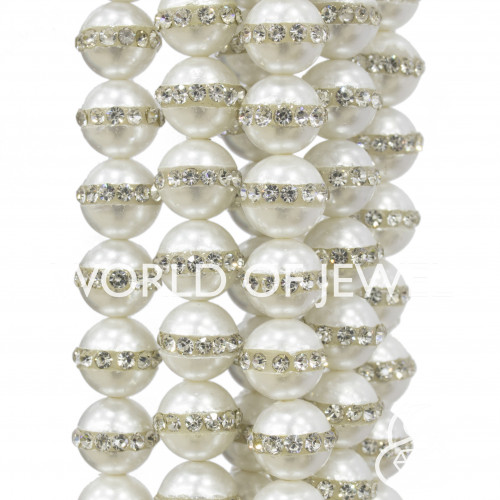 Majorca Pearls With Smooth Round Rhinestones 06mm