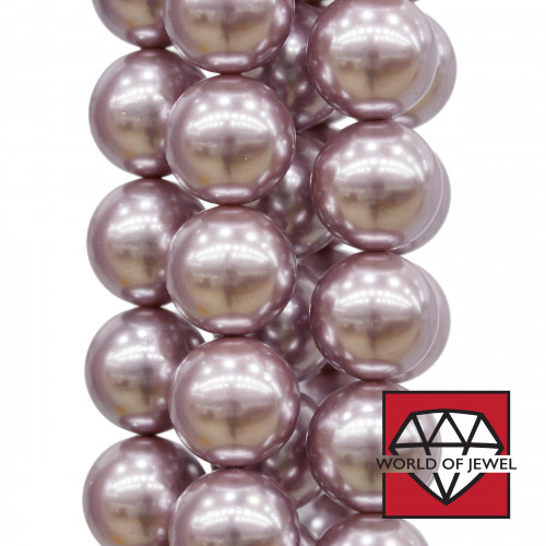 Majorcan Pearls Wisteria Round Smooth 16mm