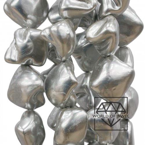 Majorca Pearls Irregular Nugget 14-18mm Grey