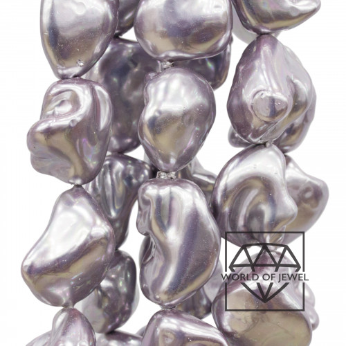 Majorca Pearls Irregular Nugget 14-18mm Lilac