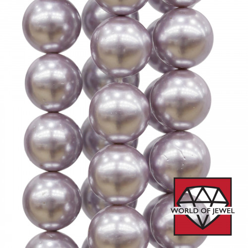 Majorca Pearls Lavender Round Smooth 14mm