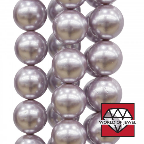 Majorca Pearls Lavender Στρογγυλό Λείο 14mm