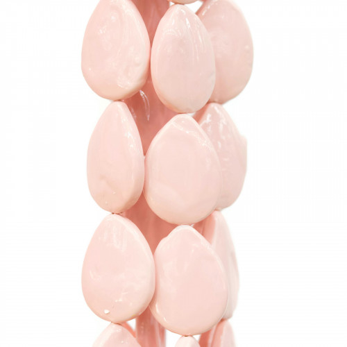 Mallorca Pearls Pastel Pink Drops Baroque Πιάτο 20x30mm
