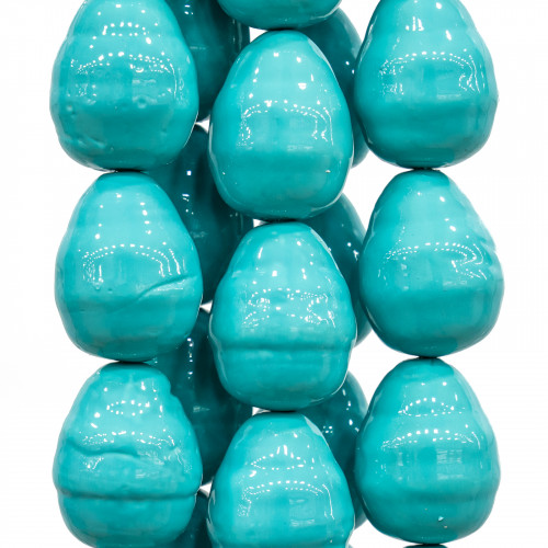 Majorcan Turquoise Baroque Irregular Pearls 18x24mm