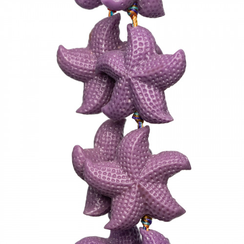 Starfish Wire Resin Beads 32mm 10pcs Lavender