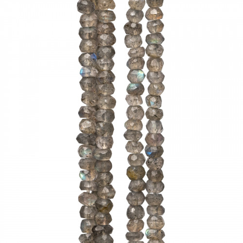 Indian Stones Machine Cut Rondelle Faceted Labradorite 2,5-3,0mm