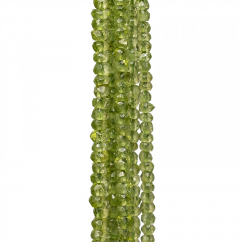 Indian Stones MachineCut Faceted Rondelle 2.5-3.0mm Peridot