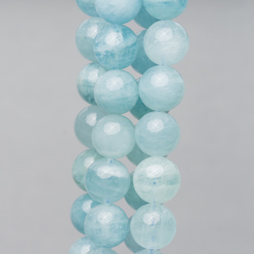 Aquamarine Milk Round Smooth (ASH) 10mm