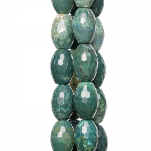 Agate Musc Indienne Riz Facetté 16x22mm