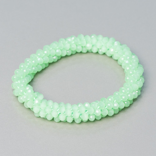 Bracciale Elastico Di Cristalli Intrecciati 10mm Con Cristalli da 4,5mm 1pz MOD24