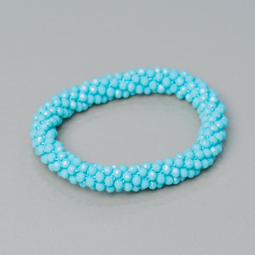 Pulsera Elástica de Cristales Entrelazados 9mm con Cristales 3.5mm 1ud MOD12