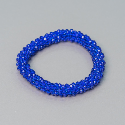 Elastic Bracelet of Intertwined Crystals 9mm with 3.5mm Crystals 1pc MOD13