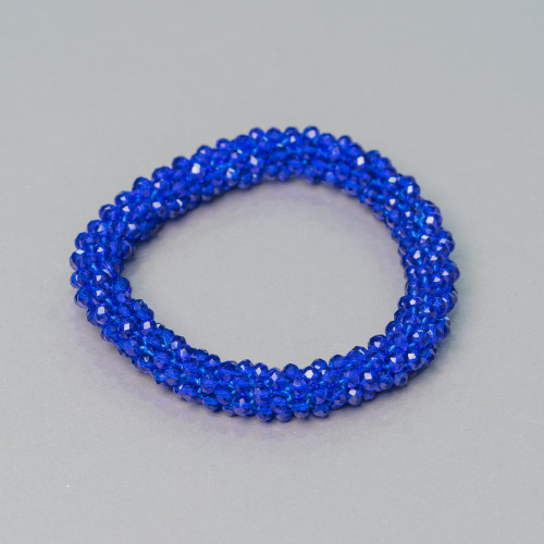 Bracciale Elastico Di Cristalli Intrecciati 9mm Con Cristalli da 3,5mm 1pz MOD13