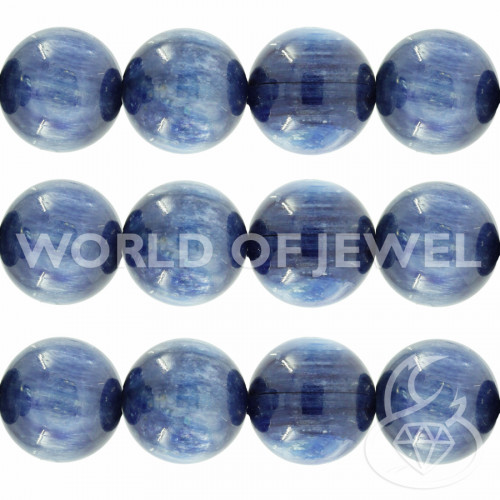 Smooth Round Kyanite First Choice A Gradation 08.0-13.0mm 98gr