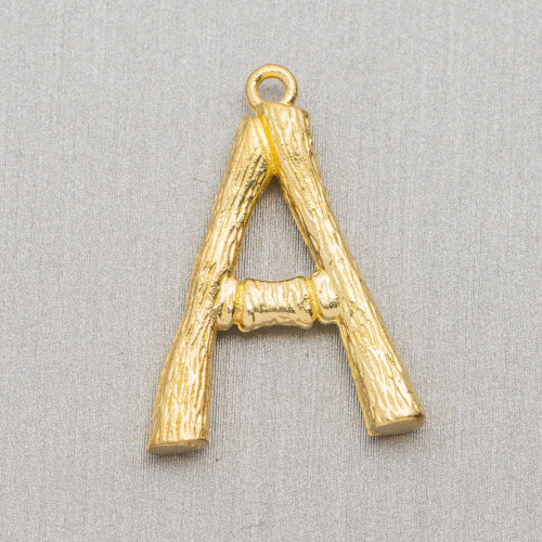 Bronze Alphabet Letter Pendant Component 15pcs 15-24mm A