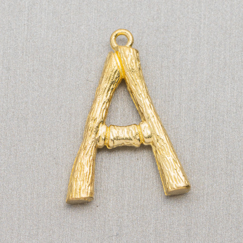 Componente Pendente Di Bronzo Lettere Alfabeto 15pz 15-24mm A