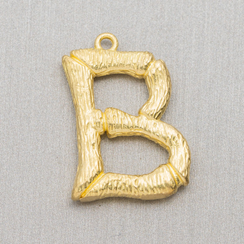 Bronze Alphabet Letter Pendant Component 15pcs 15-24mm B