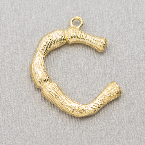 Composant de pendentif lettre alphabet en bronze 15pcs 15-24mm C