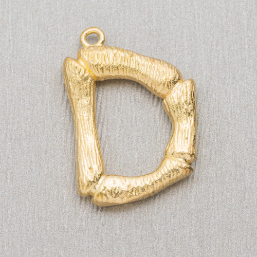Bronze Alphabet Letter Pendant Component 15pcs 15-24mm D