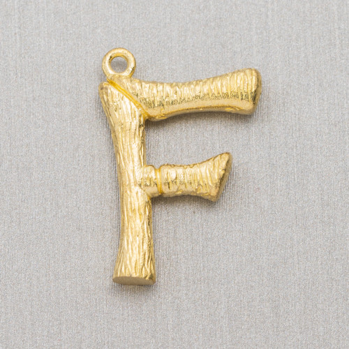 Bronze-Alphabet-Buchstaben-Anhänger-Komponente, 15 Stück, 15–24 mm F