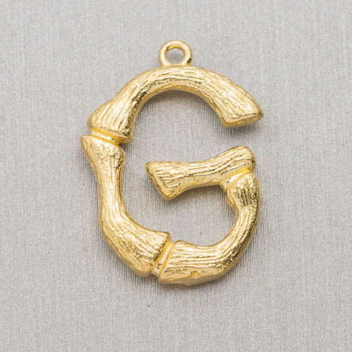 Bronze-Anhänger-Komponenten-Alphabet-Buchstaben, 15 Stück, 15–24 mm, G