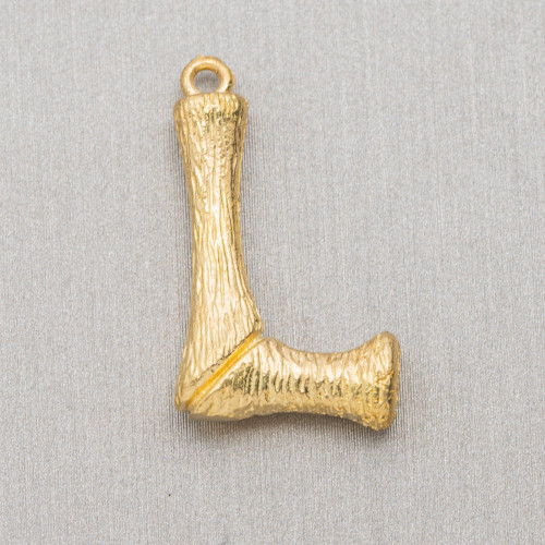 Componente colgante de bronce Letras del alfabeto 15 piezas 15-24 mm L