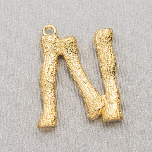 Bronze Alphabet Letter Pendant Component 15pcs 15-24mm N