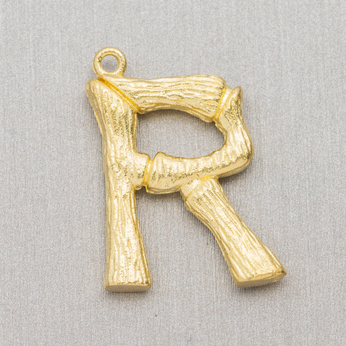 Bronze-Anhänger-Komponenten-Alphabet-Buchstaben, 15 Stück, 15–24 mm R