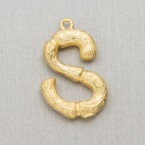 Componente colgante de bronce Letras del alfabeto 15 piezas 15-24 mm S