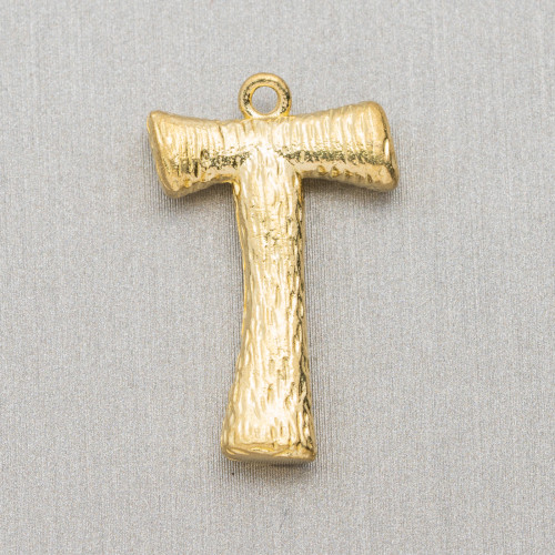 Composant de pendentif lettre alphabet en bronze 15 pièces 15-24 mm T