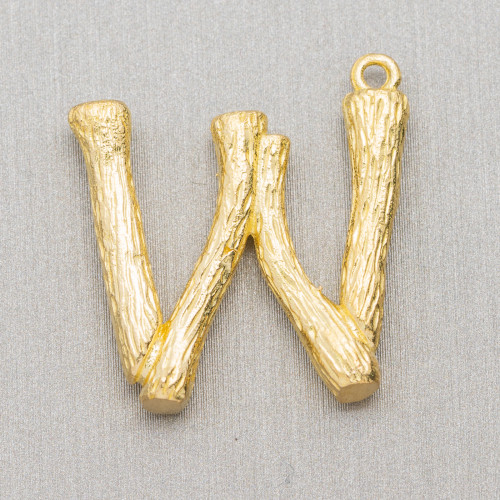 Componente colgante de letras del alfabeto de bronce, 15 piezas, 15-24 mm de ancho