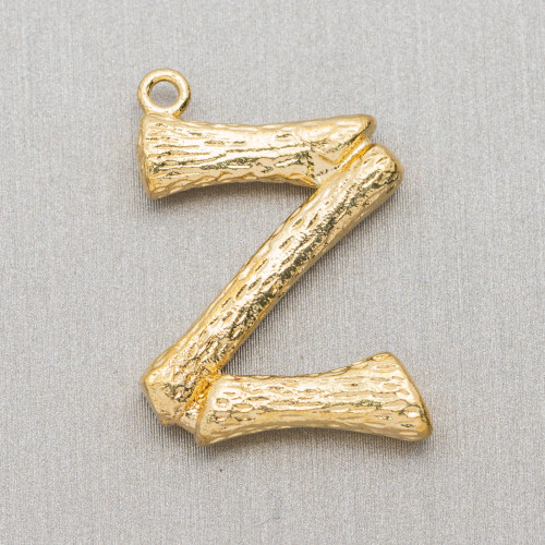 Bronze Alphabet Letter Pendant Component 15pcs 15-24mm Z