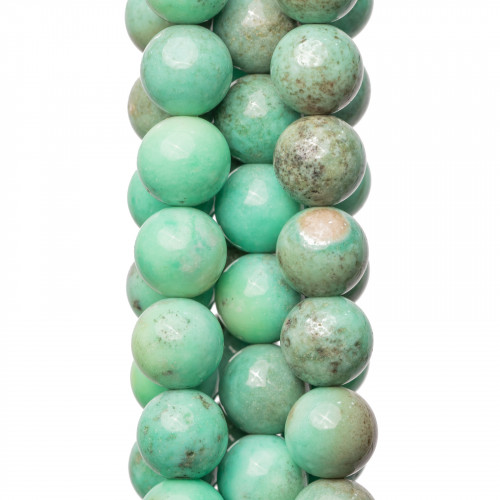 Chrysoprase Raw Round Smooth 8-9mm