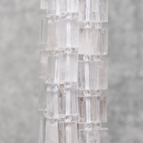 Rock Crystal Cylinder Prism Faceted 10x14mm