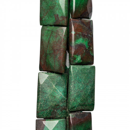 Tourmalinated Jasper Flat Faceted Rectangle 30x40mm