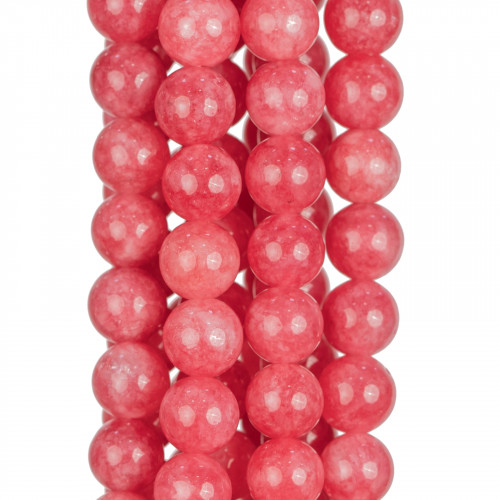 Rhodochrosite Jade Shaded Round Smooth 08mm