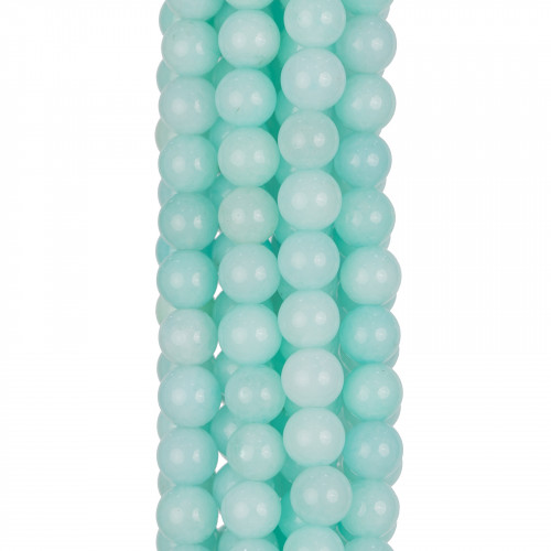 Aqua Green Jade Round Smooth 4mm