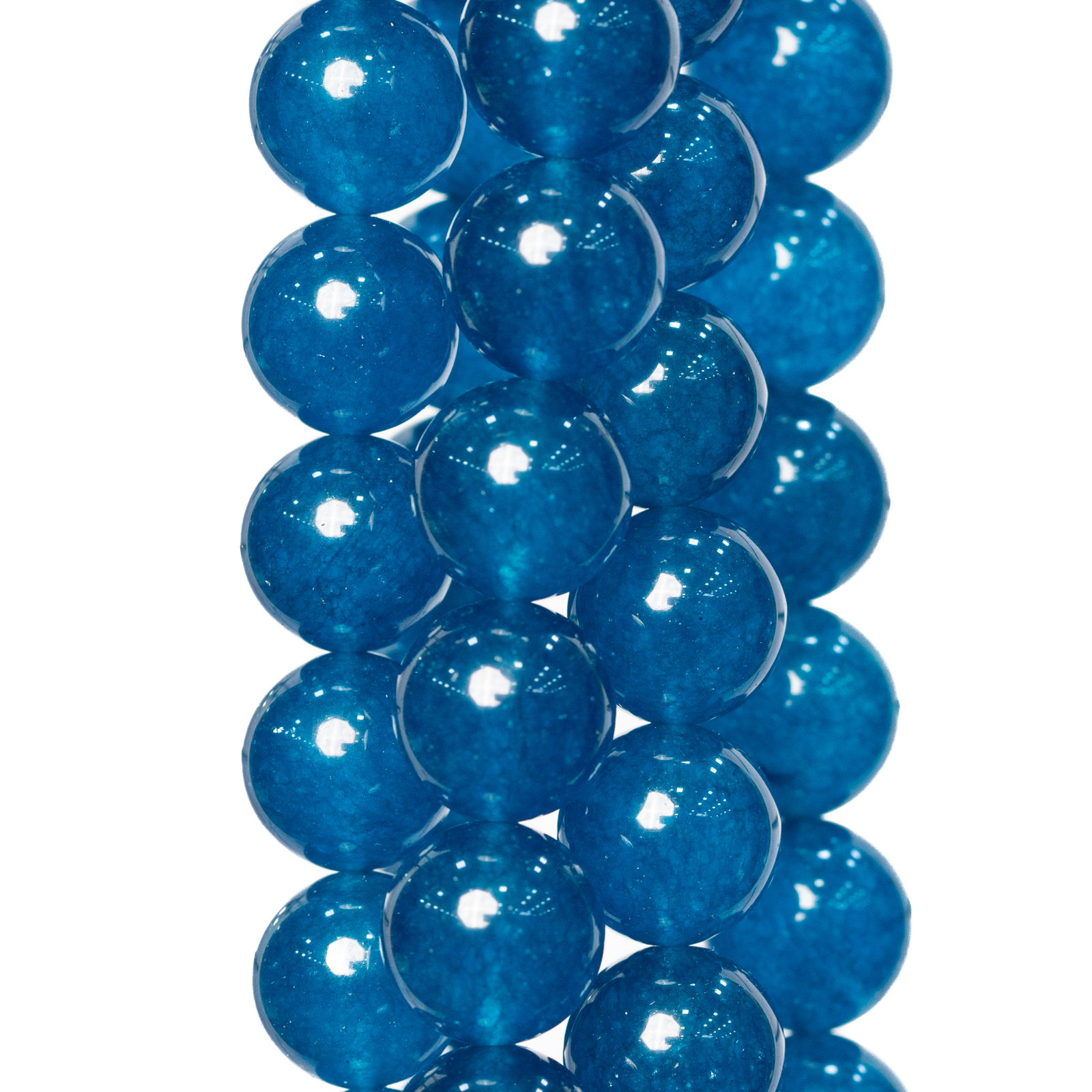 Giada Ghiaccio (Icy Jade) Blu Ottanio Tondo Liscio 10mm