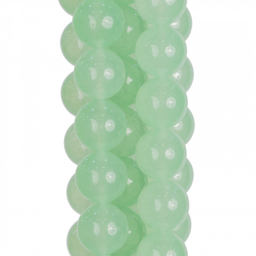 Giada Ghiaccio (Icy Jade) Verde Criso Tondo Liscio 14mm