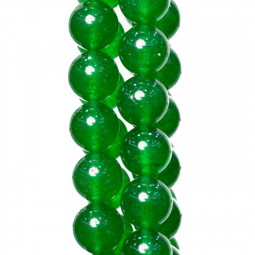 Ice Jade (Icy Jade) Emerald Green Round Smooth 14mm