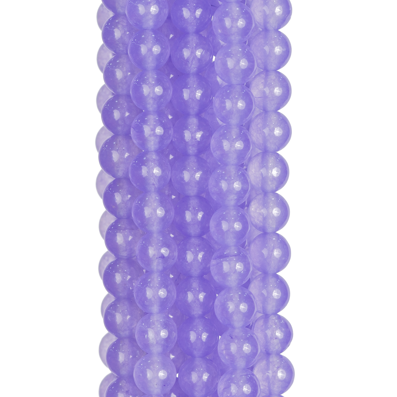Giada Ghiaccio (Icy Jade) Viola Tondo Liscio 6mm